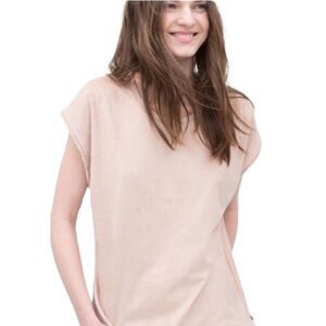 ZARA W&B Collection Creamy Blush Satin Top